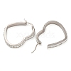 304 Stainless Steel Heart Hoop Earrings EJEW-S242-01P-C-1