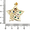 Brass Micro Pave Cubic Zirconia Pendants KK-C087-15G-3