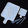 DIY Rectangle Handle Dinner Plate Silicone Molds DIY-TA0008-79-4
