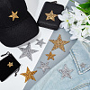   42Pcs 10 Style Star Glitter Hotfix Rhinestone FIND-PH0017-02-5
