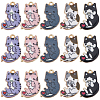 30Pcs 5 Styles Rack Plating Alloy Pendants FIND-SC0009-92-1