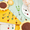 Birthstone Glass Locking Stitch Marker HJEW-UN00030-2