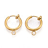 PVD Vacuum Plating 316 Surgical Stainless Steel Clip-on Hoop Earrings STAS-S101-13mm-01G-1