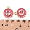 Golden Plated Alloy Enamel Charms ENAM-S118-08G-3