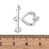 Heart Brass Toggle Clasps KK-S403-21P-4