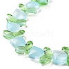 Transparent Glass Beads Strands LAMP-H061-02I-4