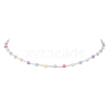 Acrylic and Glass Round Bead Necklaces NJEW-JN04876-1