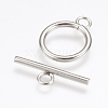 Tarnish Resistant 304 Stainless Steel Toggle Clasps X-STAS-F114-04P-C-1