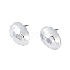 Oval CCB Plastic Stud Earrings for Women EJEW-Q382-01P-1