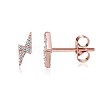 Brass Micro Pave Cubic Zirconia Flash Stud Earrings EJEW-BB35393-RG-1