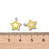 304 Stainless Steel Enamel Charms STAS-M102-20P-02-3