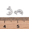 Brass Micro Pave Clear Cubic Zirconia Pendants KK-K351-44C-P-3