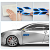 SUPERFINDINGS 3 Sets 3 Colors Leaf Shape Resin Car Door Protector Anti-collision Strip Sticker STIC-FH0001-15B-4