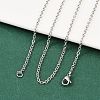 Non-Tarnish Classic Plain 304 Stainless Steel Mens Womens Cable Chain Necklace Making STAS-P045-01P-A-3