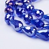 Electroplate Glass Beads Strands LS-EGLA-D015-15x10mm-13-2