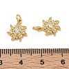 Brass Micro Pave Clear Cubic Zirconia Charms CU-CBAF0F8-16D-G-3