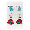 3 Pairs Christmas Theme Acrylic Stud Earrings FS-WGD5022-01-2
