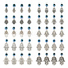 100Pcs 10 Styles Tibetan Style Alloy Pendants FIND-TA0002-25-11