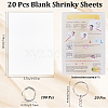 DIY Rectangle Plastic Heat Shrink Sheets Keychain Making Kits DIY-WH20010-13-2