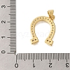 Rack Plating Brass Micro Pave Cubic Zirconia Pendants ZIRC-F142-39G-3