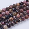 Natural Rhodonite Beads Strands G-P318-04-6mm-1