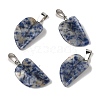 Natural Blue Spot Jasper Pendants G-B127-01P-01-2