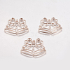 Alloy Open Back Bezel Pendants LS-PALLOY-L203-03RG-1