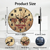 MDF Printed Wall Clock HJEW-WH0058-013-2