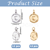 24Pcs 2 Colors 304 Stainless Steel Pendants STAS-HS0001-90C-2