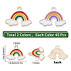 SUNNYCLUE 80Pcs 2 Colors Alloy Enamel Pendants FIND-SC0002-95-2