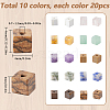 200Pcs 10 Styles Natural Mixed Gemstone Beads Strands G-SC0003-12-2