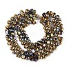 Electroplate Baking Paint Transparent Glass Beads Strands GL-N005-02A-C05-2