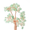 Natural Green Aventurine Chips with Brass Wrapped Wire Money Tree on Ceramic Vase Display Decorations DJEW-B007-02A-2