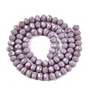 Electroplate Opaque Solid Color Glass Beads Strands EGLA-A044-P4mm-L13-2