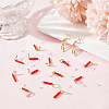 BENECREAT 20Pcs Brass Stud Earring Findings KK-BC0008-36-4