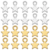 SUNNYCLUE 200Pcs 2 Styles Tibetan Style Alloy Charms FIND-SC0007-64-1