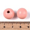 Spray Painted Round Natural Schima Wood Beads WOOD-A018-14mm-27-3