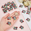 SUNNYCLUE 25Pcs Teachers' Day Theme Opaqie Resin Pendants RESI-SC0002-41-3