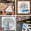 3Pcs 3 Styles PET Hollow Out Drawing Painting Stencils DIY-WH0394-0096-4