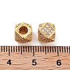 Column Brass Micro Pave Clear Cubic Zirconia Beads KK-S394-01-3