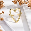 Rack Plating Brass Cuff Finger Rings for Women RJEW-M028-04G-4