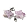 Natural Lepidolite Pendants X-G-B127-12P-07-2