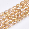 Electroplate Glass Beads Strands LS-EGLA-T013-05J-1