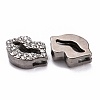 Alloy Crystal Rhinestone Slide Charms RSB475-4B-RS-2