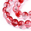 Transparent Spray Painted Glass Bead Strands GLAA-N035-03D-B04-01-2