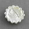 Shining Flower Alloy Grade A Crystal Rhinestone Slide Charms Beads RB-R008-07-2
