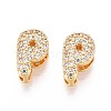 Brass Micro Pave Clear Cubic Zirconia Beads KK-T071-17G-P-1