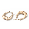 Ion Plating(IP) 304 Stainless Steel Teardrop Hoop Earrings for Women EJEW-G293-12RG-2