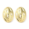 Rack Plating Brass Oval Stud Earring EJEW-H099-07G-1