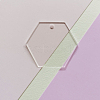 Transparent Acrylic Disc Big Pendants ZXFQ-PW0001-039E-1